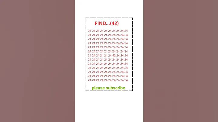 FIND OUT👁️42👁️#IQtest#Eyetest#Math#Gk #BrainExercise#Puzzle#yt #Quiz#Learn#Reels#Views #Viral#Shorts