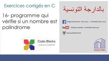 #c exercice 16- programme qui vérifie si un nombre est palindrome ou non