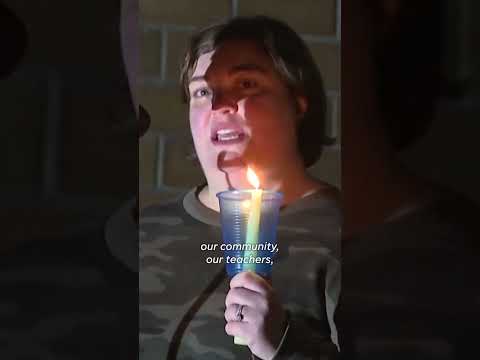 Perry, Iowa, holds vigil in aftermath of school shooting #Shorts