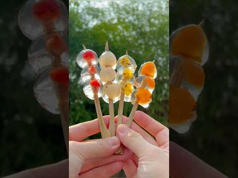 A Symphony of Sweetness - Fruit Jelly Satay Extravaganza #shorts #asmr #asmrsounds #satisfying