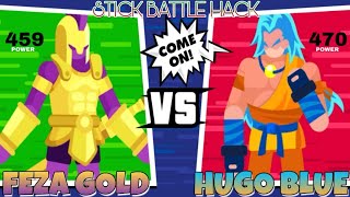 STICK BATTLE : LEAGUE FIGHTING! FEZA GOLD VS HUGO BLUE New GAME STICK WARRIORS | Unlock FEZA GOLD screenshot 3