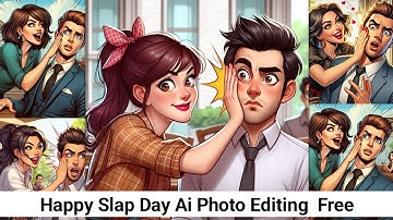 How to create Slap Day Ai Photo Editing | happy Slap Day Trending Video Editing | bing image Creator