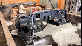 Chemical dipping a 1967 Jaguar Etype