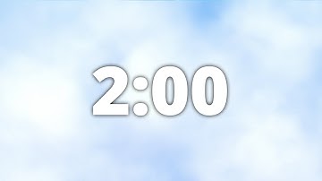 2 Minute Countdown Timer with Alarm | ☁ Soft Clouds ☁
