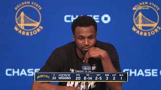 Andrew Wiggins Postgame Interview | Golden State Warriors beat Los Angeles Lakers 128-110
