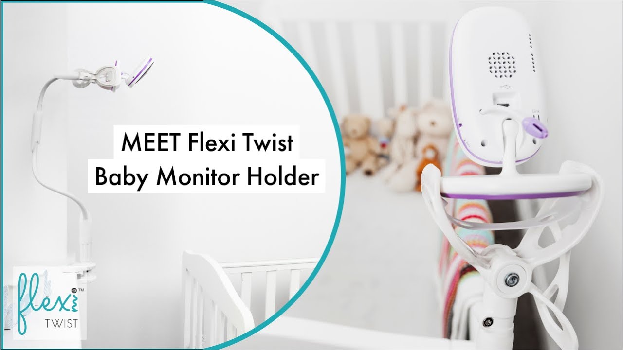 Flexi Twist Universal Baby Monitor Holder Secure Straps & Clamp to Furniture No Drilling Required