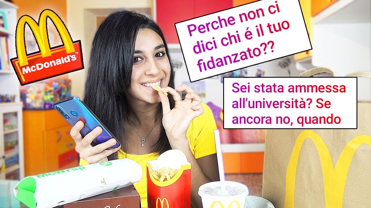 ASK MUKBANG MC DONALD'S - Rispondo alle vostre domande - Tina Official Channel