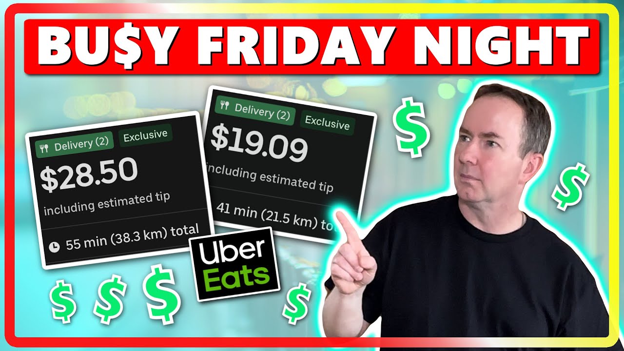 Uber Eats Busy Friday Night - How Much Did I Make? - YouTube