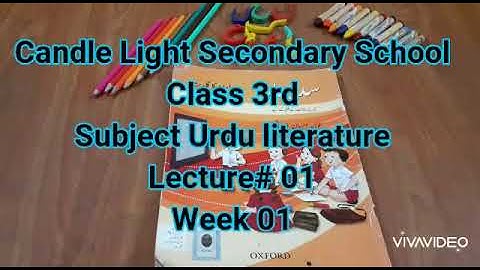 Class III, Urdu , week01,Lecture #01