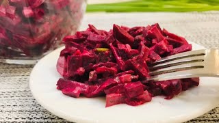 САЛАТ ИЗ СВЕКЛЫ с яйцом и маринованным огурчиком. Столовский рецепт вкусного салата на каждый день.