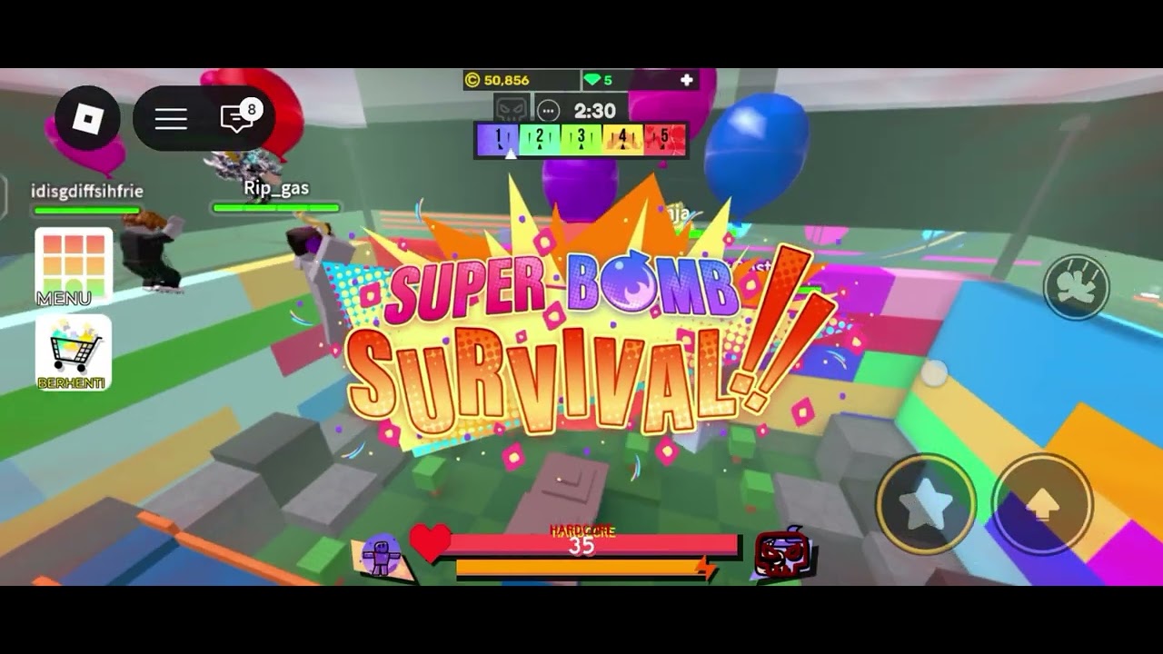 Can I win roblox super bomb survival in hardcore mode?!! 