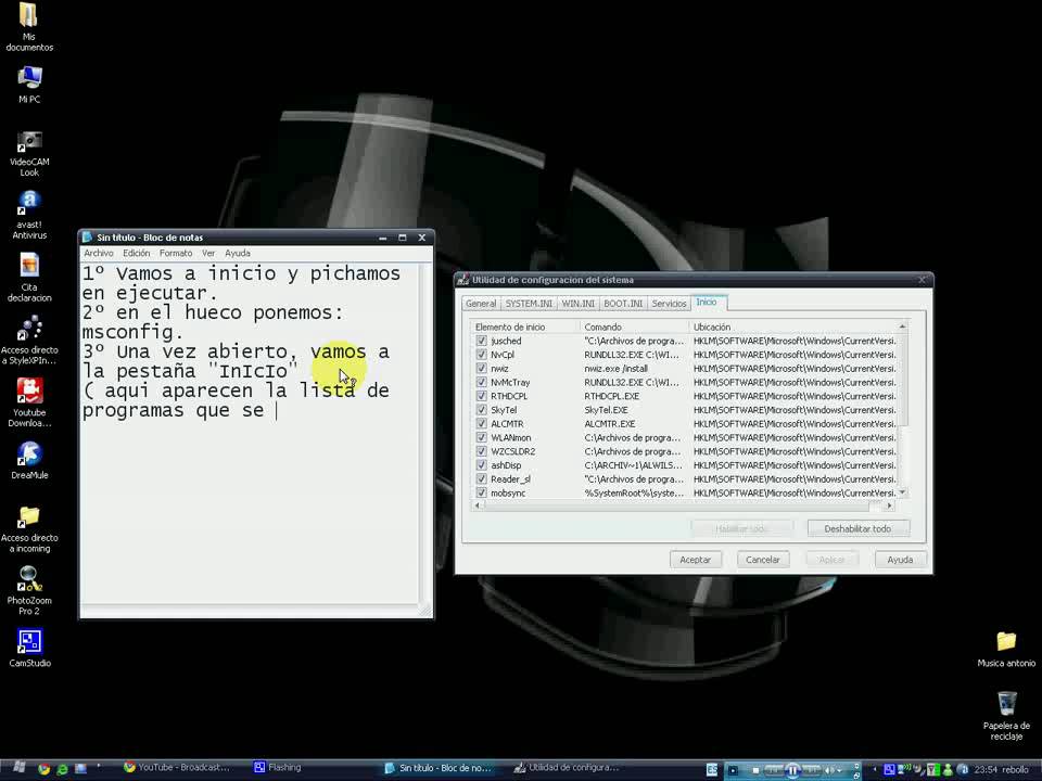 Agregar o quitar programas al iniciar windows - YouTube