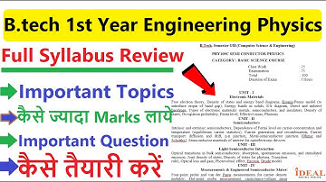 Part-1: Enginnering Physics Syllabus | Engineering Physics Syllabus 1st Year | #Engineering_Physics
