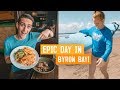 Trying Australia's MOST POPULAR PUB FOOD! + Learning to Surf 🏄‍♂️ | Wild Kiwi Tours | Byron Bay