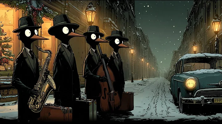 Penguins Play Through Snow and Silence – Relaxing Jazz for Calm Focus & Work