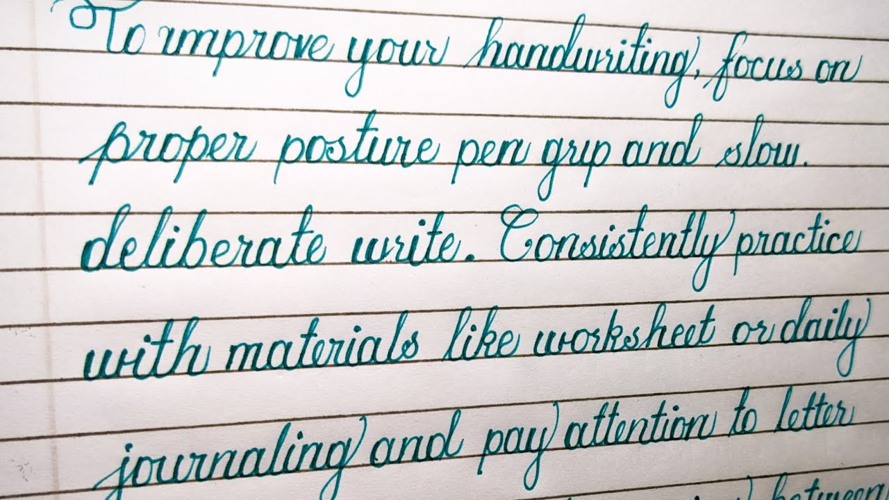 English Good handwriting practice | How to learn cursive handwriting ...