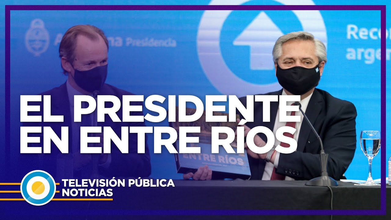 El Presidente firmó acuerdos y recorrió obras, en su visita Entre Ríos