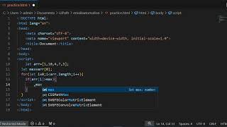 find max number  in array in javascript