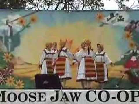 The Miorita Romanian Dance Ensemble's senior girls group of Regina, Saskatchewan performing a dance from the region of Maramures.