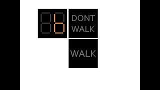 Animated Worded Pedestrian Signal with Countdown Timer Added