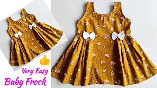 Very Easy Baby Frock Cutting And Stitching Side Pleated Baby Frock Cutting And Stitching