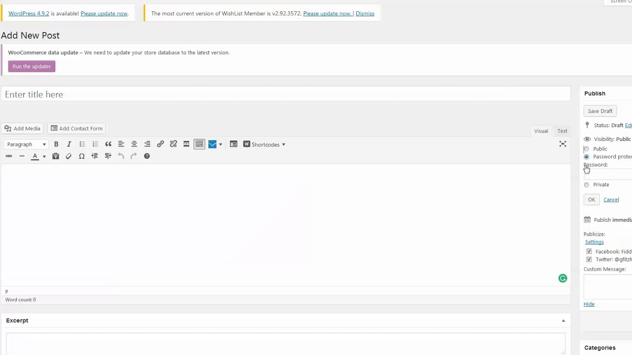 Password Protect a Wordpress Post - YouTube