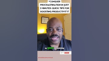 "Conquer Procrastination in Just 2 Minutes #BeatProcrastination #ProductivityHacks #TimeManagement