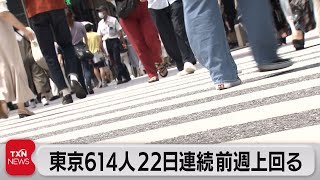 東京614人22日連続前週上回る（2021年7月11日）