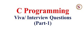C Programming Viva or Interview Questions Part 1 | Srinu Sir CSE