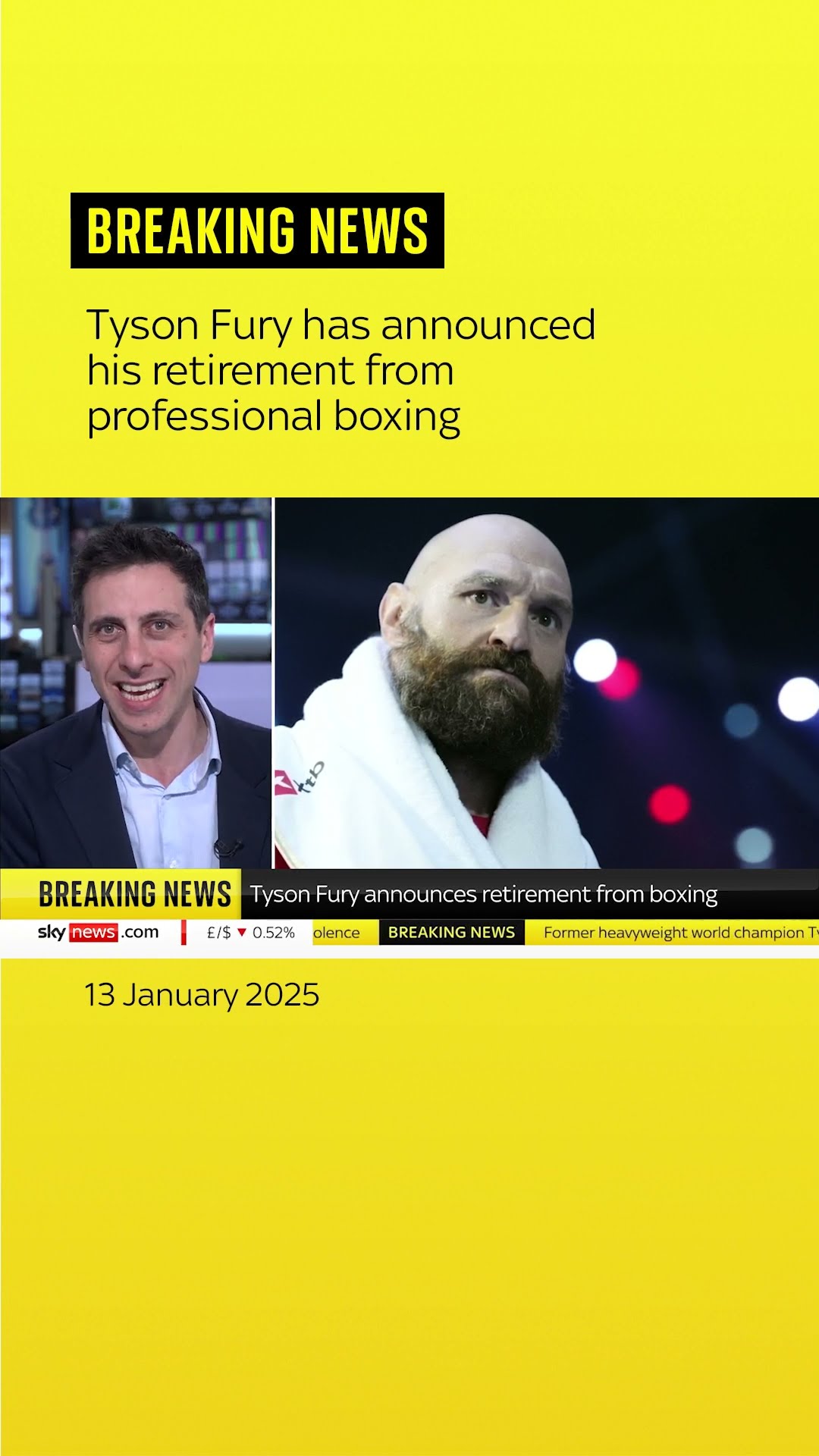 Tyson Fury says he is retiring from boxing