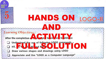 LOGO II | DAV | CLASS 4 | COMPUTER | CHAPTER 5 | HANDS ON ACTIVITY | SOLUTION | #dav