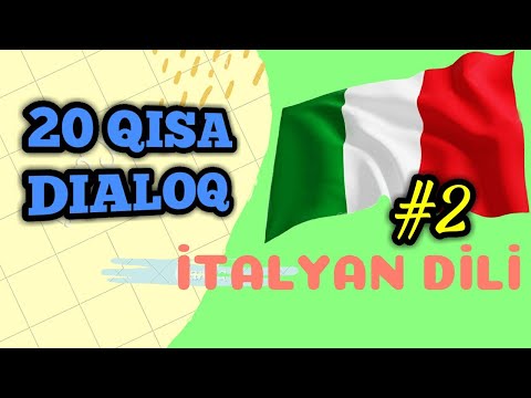 🇮🇹 Italyan dili dersi #2 | Italyanca 20 Qısa Dialoq | 20 Short Conversation