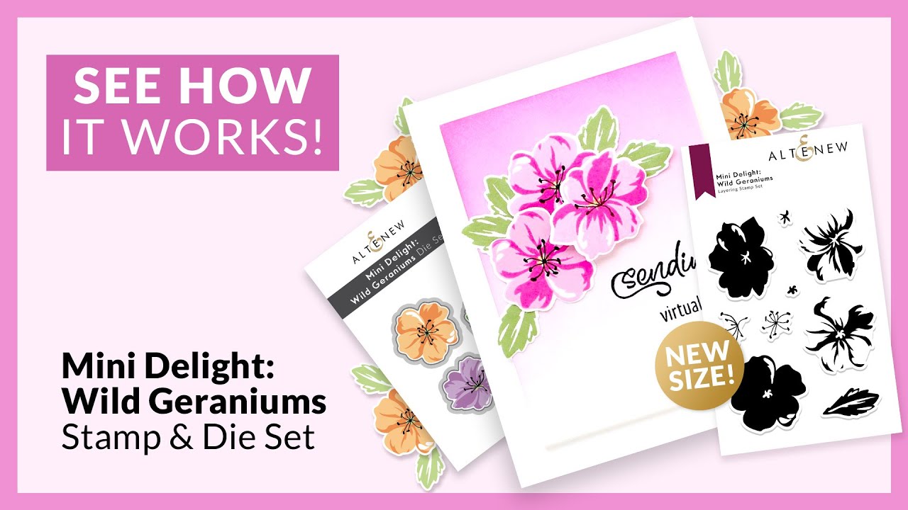 Mini Delight: Wild Geraniums Stamp & Die Set