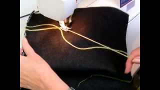 Couching Freehand, Sewing Machine Embroidery - Wool with Zig Zag Stitch.  Part 1.