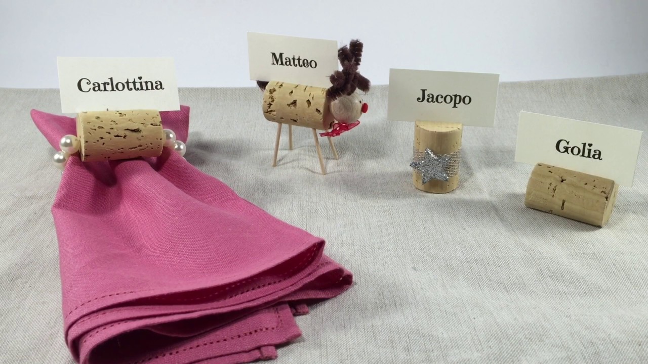 Segnaposto fai da te per natale : 4 idee creative con i tappi ... Idee creative per natale