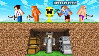 Minecraft Hunters vs Speedrunner, but there's a SECRET SPEEDRUNNER!