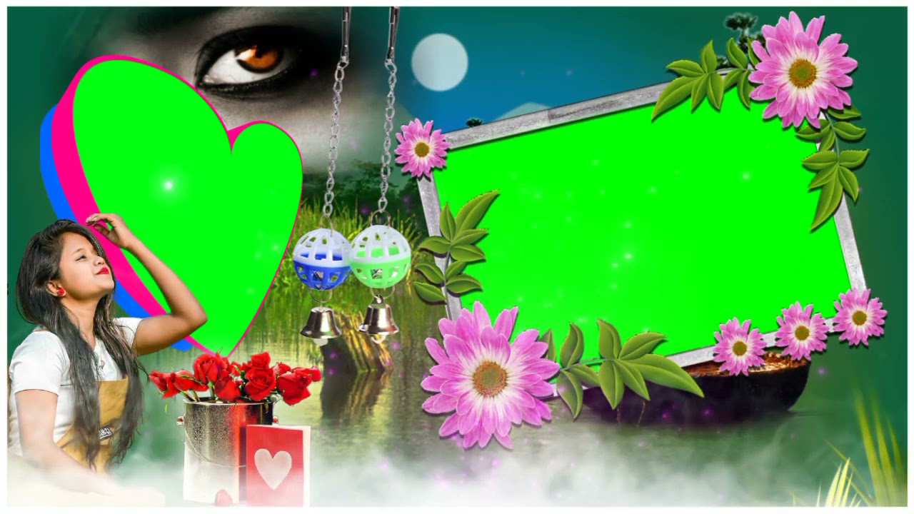 Happy New Year 2022 green screen photo frame HD video background green ...