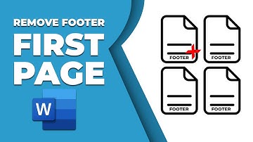 How to remove the footer from the first page in word