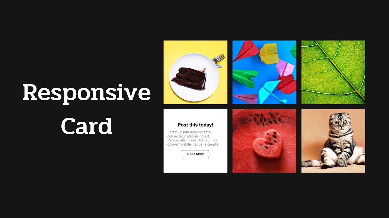 สà¸à¸™à¸ªà¸£à¹‰à¸²à¸‡(ละเà¸à¸µà¸¢à¸”) Responsive Card ด้วย HTML & CSS - YouTube