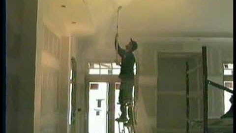 Sanding with a Radius 360 Full Range of Motion Drywall Tools .mpg