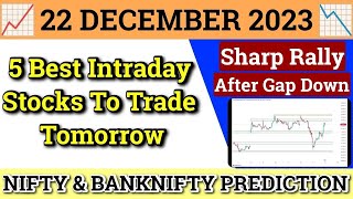 Daily Best Intraday Stocks | 22 December 2023 | Stocks to buy tomorrow | Detailed Analysis