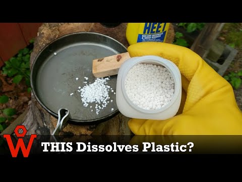 remove melted plastic from a frying pan with pickle salt and alcohol