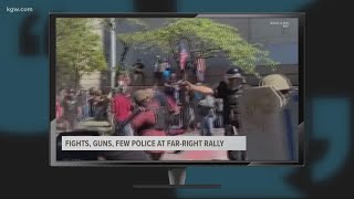 Here’s what happened at Saturday’s dueling protests