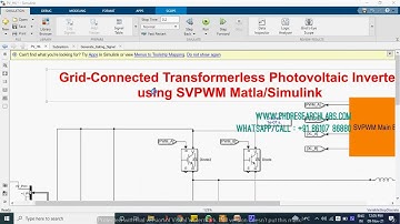 Grid Connected transformerless photovoltaic inverter using SVPWM matlab simulink