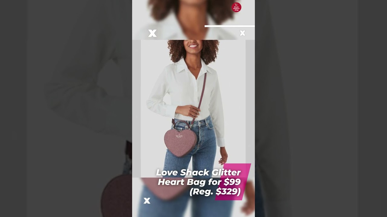 👜 Love Shack Glitter Heart Bag for $99 (Reg. $329) on Kate Spade 👜