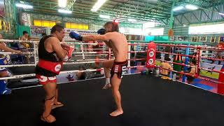 Training at PK Saenchai Muay Thai Gym