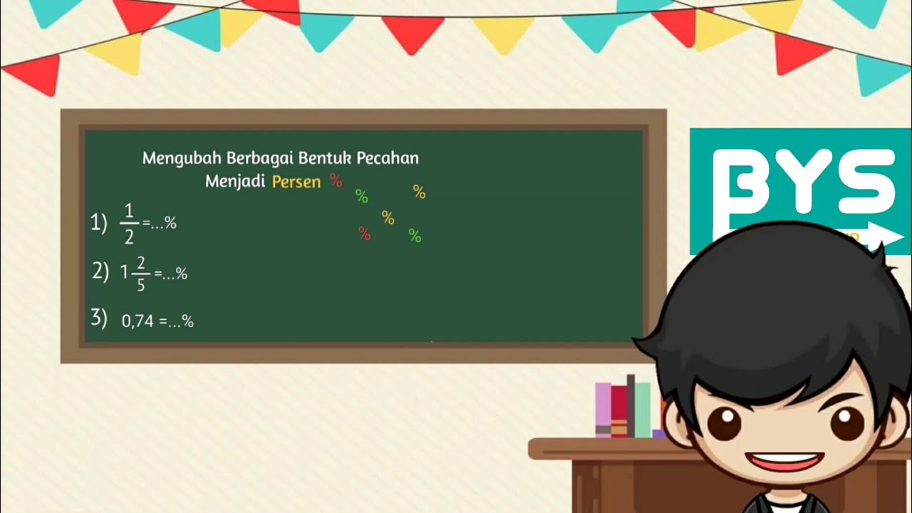 Cara mengubah berbagai bentuk pecahan menjadi persen % 