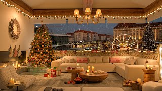  Cozy Christmas Countdown | Jazz Serenade in Your Luxurious Balcony ️️ Winter Jazz Wonderland