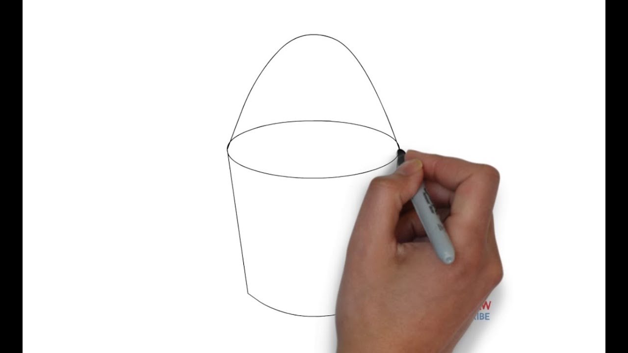 How to draw a water bucket 