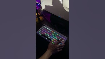 INKY75 Almost White typing sound and partial lighting showcase.#keyboard #keebs mechanicalkeyboard